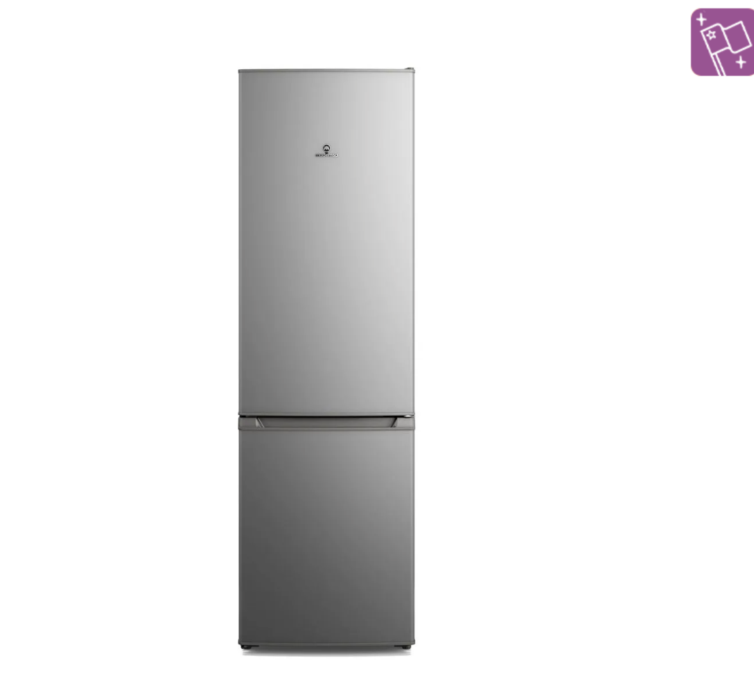 Refrigerador Mademsa 262L Frío Directo Bottom Freezer Puerta Reversible MED270 Silver