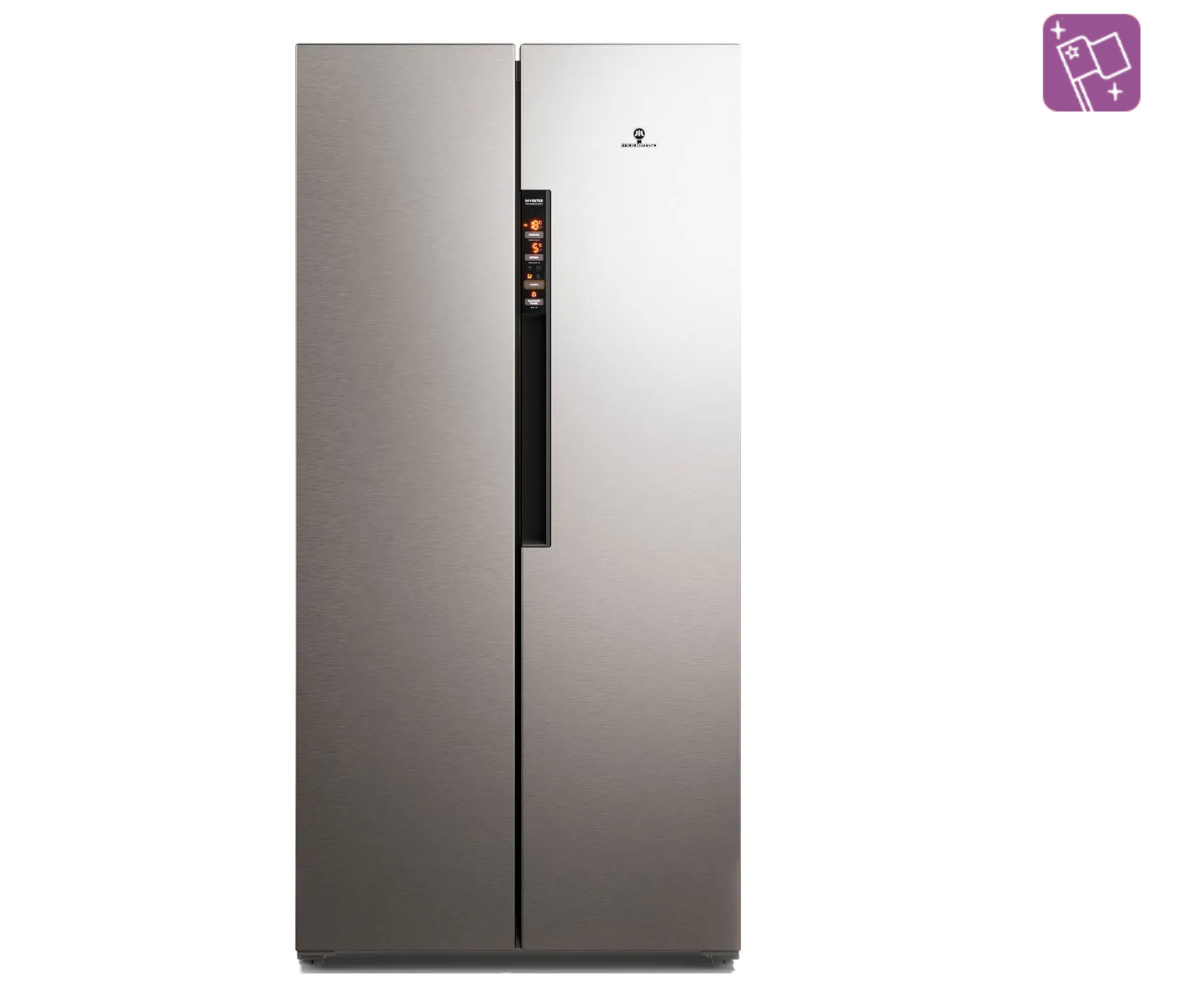 Refrigerador Mademsa 430L No Frost Side by Side Inverter Panel Digital MAS430 Inox
