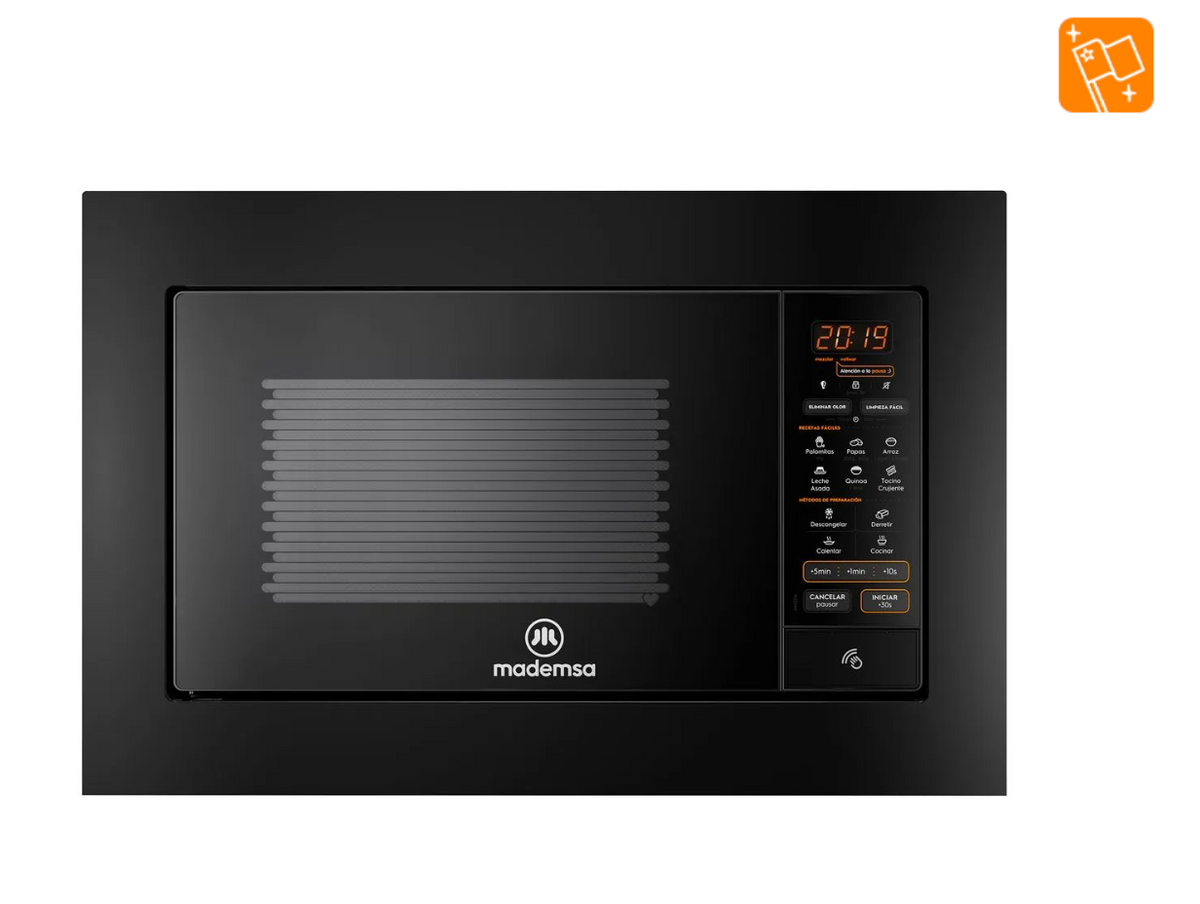 Microondas Empotrable Mademsa 27 Litros Digital Descongelamiento Inteligente MM2EN Negro