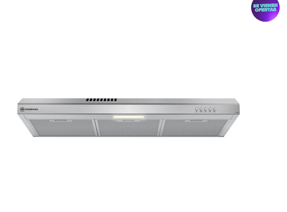 Campana de Cocina Extractora Mademsa 80cm Gran Poder de Succión y Filtración dual DM8SS Inox