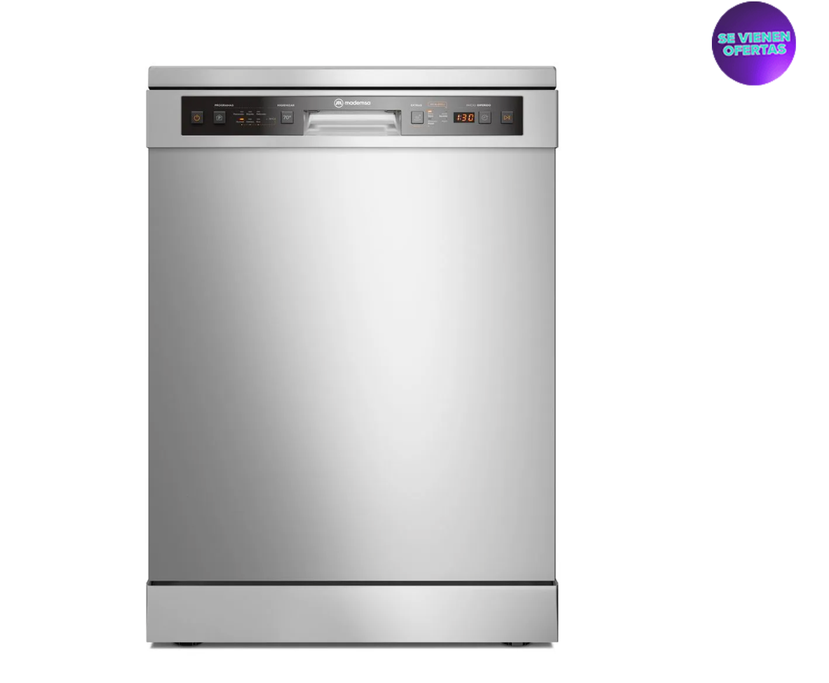 Lavavajillas 14 Cubiertos Mademsa con Función Higienzar 70° y Panel Digital 14C SZG Inox