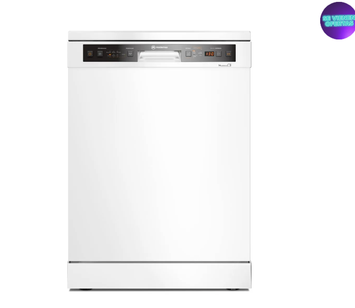 Lavavajillas 14 Cubiertos Mademsa con Función Higienzar 70° y Panel Digital 14C BZG Blanca