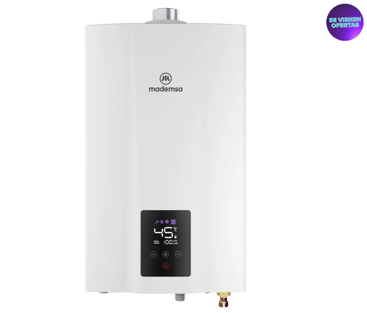 Calefont Gas Licuado Mademsa 13 Litros Tiro Balanceado Cámara Estanca Balanced 13 Eco GL