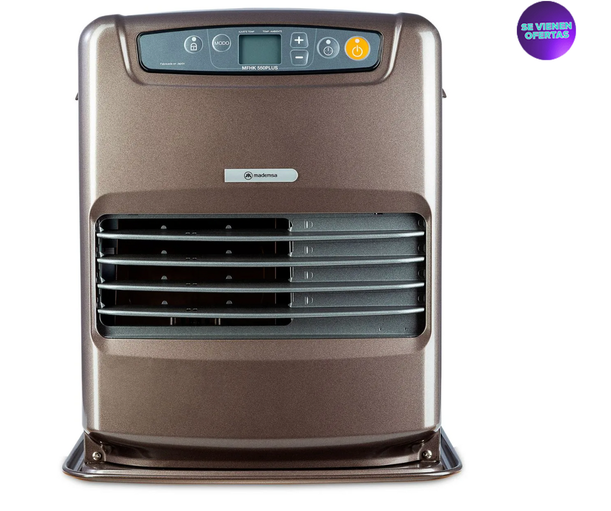 Estufa Parafina Láser Mademsa 5 Litros 3,1Kw Panel Digital y Timer MFHK 550 Plus