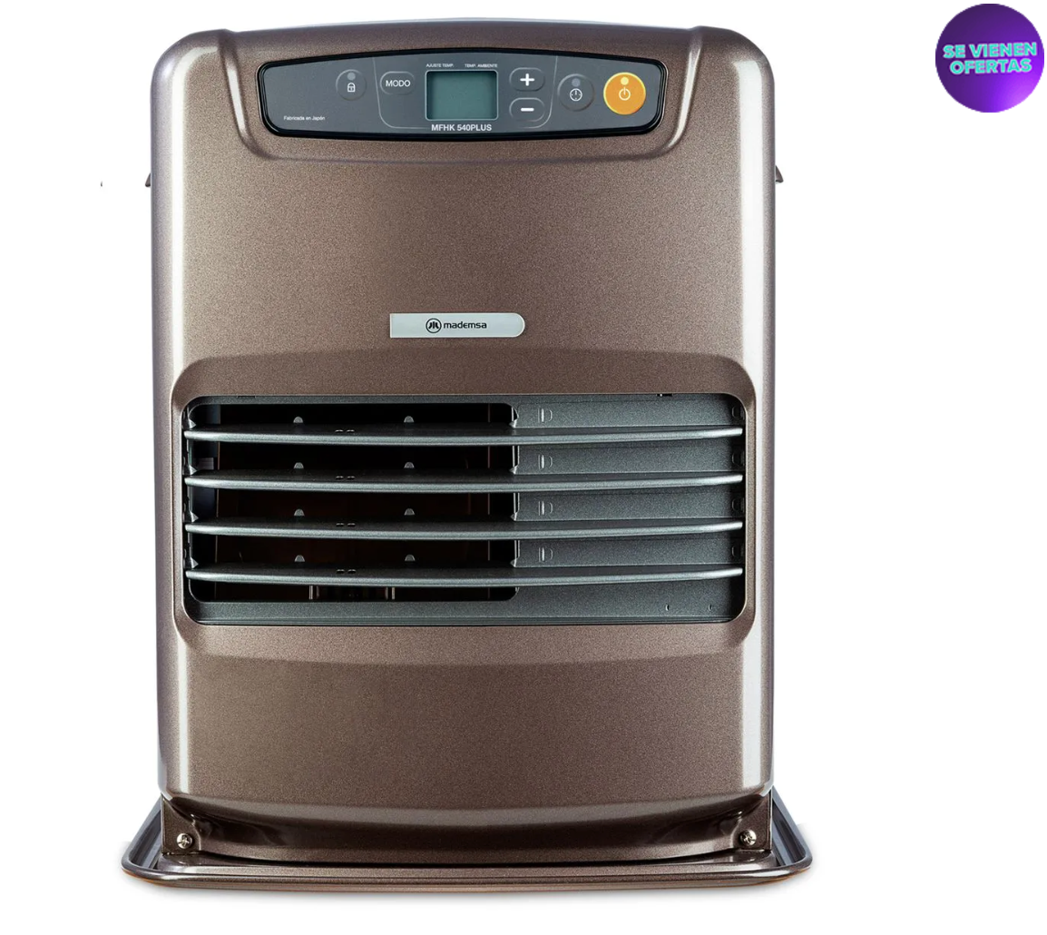 Estufa Parafina Láser Mademsa 3,5 Litros 2,3Kw Panel Digital y Timer MFHK 540 Plus