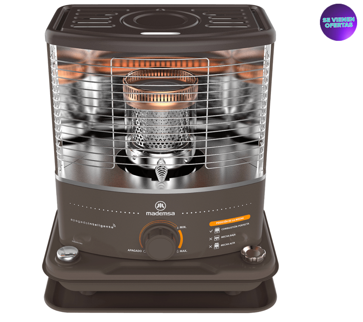 Estufa Parafina Mecha Mademsa 4 Litros 2,7 Kw Quemador Cristal Simples Foguita Pro