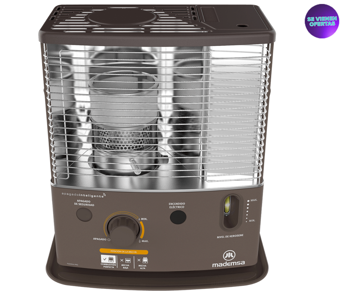 Estufa Parafina Mecha Mademsa 4,2 Litros 2,7 Kw Apagado Inteligente Fiamma Pro